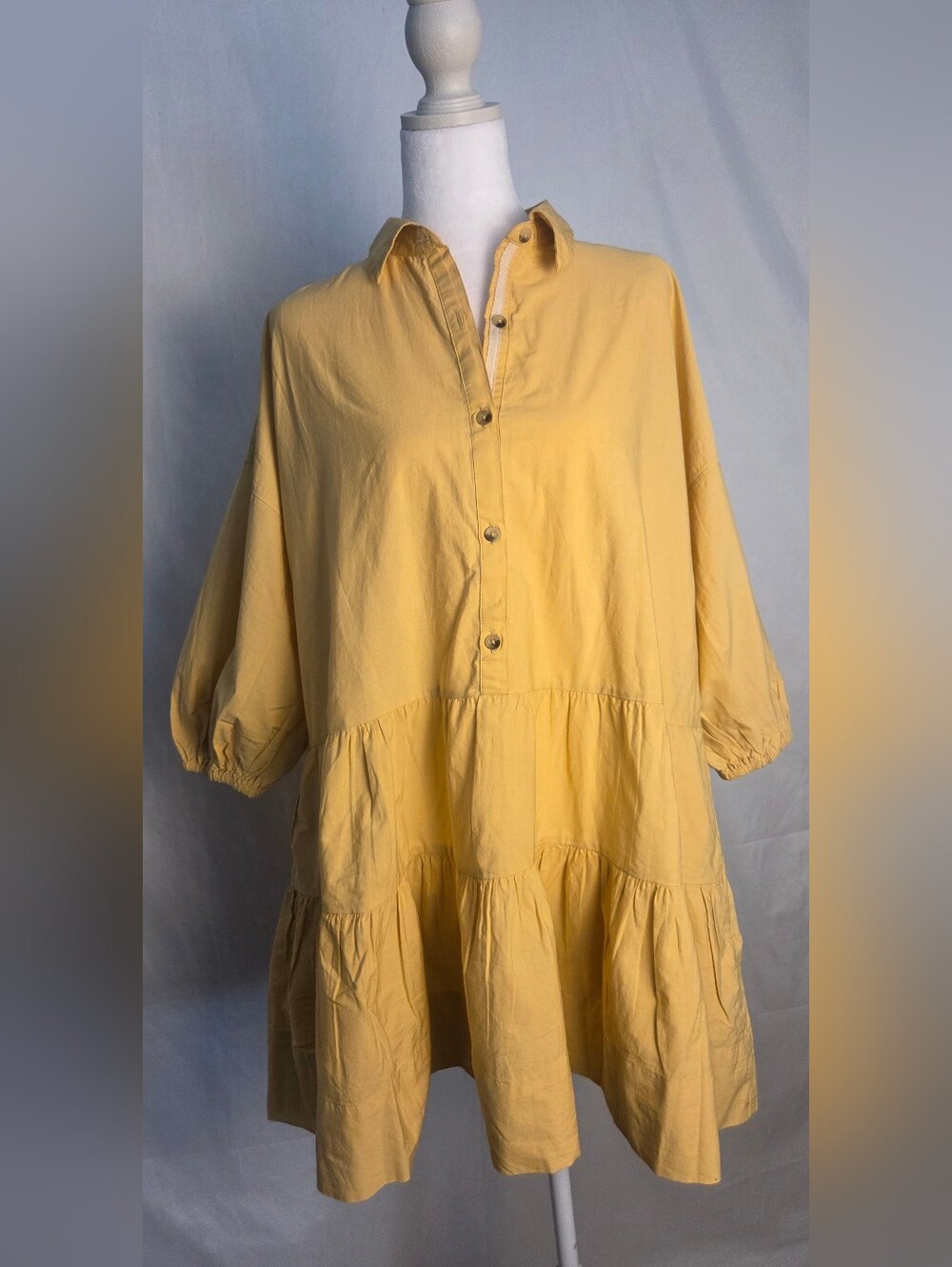 Free People Pale Yellow Lightweight Tunic Top